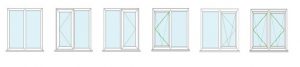مدل پنجره دوجداره یو پی وی سی دو لنگه